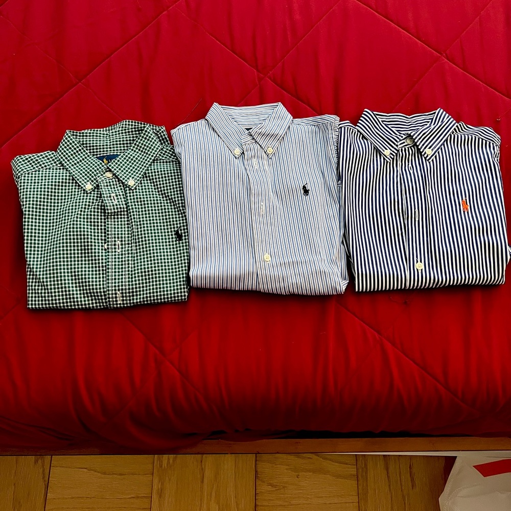 Ralph Lauren boys button down shirts, size 5 (spotless, like new)